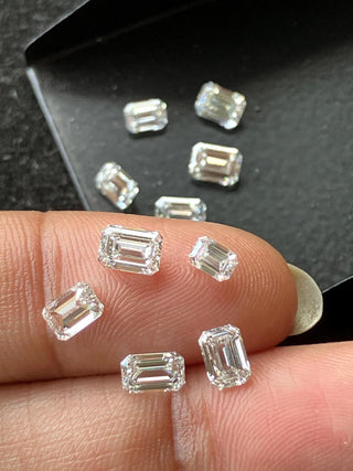 3mm to 6.5mm/0.10 To 0.75 Carat Lab Grown Emerald Cut Diamond Loose VS/EF Emerald Brilliant Cut CVD Diamond For Jewelry