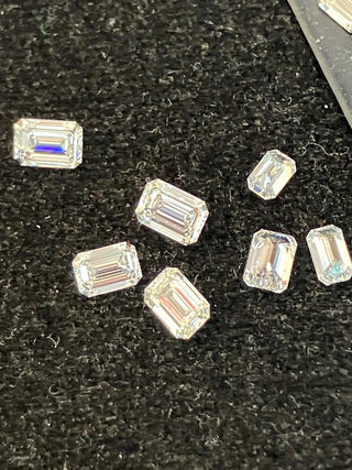 3mm to 6.5mm/0.10 To 0.75 Carat Lab Grown Emerald Cut Diamond Loose VS/EF Emerald Brilliant Cut CVD Diamond For Jewelry