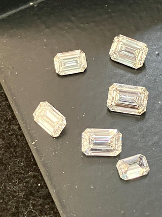 3mm to 6.5mm/0.10 To 0.75 Carat Lab Grown Emerald Cut Diamond Loose VS/EF Emerald Brilliant Cut CVD Diamond For Jewelry