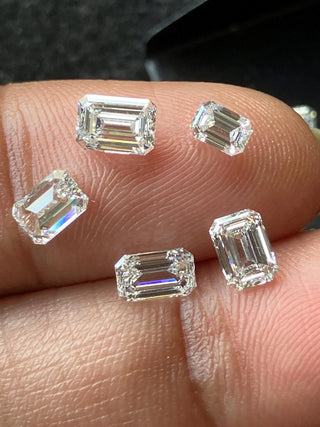 3mm to 6.5mm/0.10 To 0.75 Carat Lab Grown Emerald Cut Diamond Loose VS/EF Emerald Brilliant Cut CVD Diamond For Jewelry