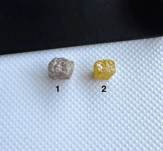 1 Piece 4mm to 4.5mm Box Shaped Rare Unique Natural Pink Yellow Diamond Cube, Earth Mined Red Raw Rough Uncut Diamond Cubes, DDS769/7