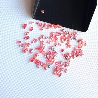 Loose Pink Lab Created Emerald Cut Diamond, Drilled/Undrilled/14k Gold Connector Charm 3mm To 7mm Pink CVD Diamond, LG61