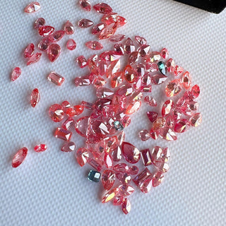 Loose Pink Lab Created Marquise Cut Diamond, Drilled/Undrilled/14k Gold Connector  Lab Grown Diamond Charm 3mm To 7mm Pink CVD Diamond, LG60