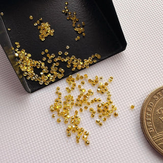 Drilled/Undrilled Yellow Lab Grown Round Brilliant Cut Diamond Loose VS 1mm - 6mm Yellow CVD Diamond LG57 - Lab Grown