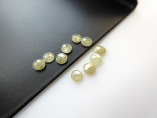 10 Pieces 1mm/1.25mm/1.5mm/1.75mm/2mm/3mm Yellow Rose Cut Diamond Cabochon Loose Faceted for Ring, Yellow Rose Cut Flat Back DDS680/38