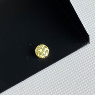 OOAK 0.47CTW/4.7mm Round Shaped Natural Clear Yellow Brilliant Cut Diamond Loose, Brilliant Cut Loose Diamond For Engagement Ring, DDS787/5