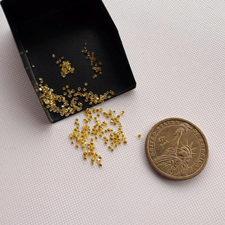 Drilled/Undrilled Yellow Lab Grown Round Brilliant Cut Diamond Loose VS 1mm - 6mm Yellow CVD Diamond LG57 - Lab Grown