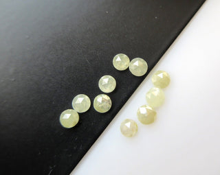 10 Pieces 1mm/1.25mm/1.5mm/1.75mm/2mm/3mm Yellow Rose Cut Diamond Cabochon Loose Faceted for Ring, Yellow Rose Cut Flat Back DDS680/38