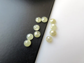 10 Pieces 1mm/1.25mm/1.5mm/1.75mm/2mm/3mm Yellow Rose Cut Diamond Cabochon Loose Faceted for Ring, Yellow Rose Cut Flat Back DDS680/38