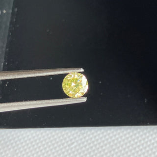 OOAK 0.47CTW/4.7mm Round Shaped Natural Clear Yellow Brilliant Cut Diamond Loose, Brilliant Cut Loose Diamond For Engagement Ring, DDS787/5