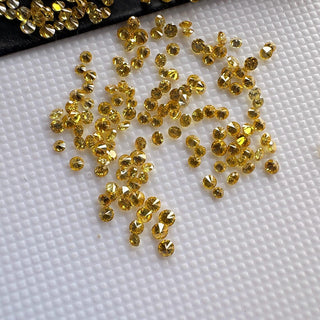 Drilled/Undrilled Yellow Lab Grown Round Brilliant Cut Diamond Loose VS 1mm - 6mm Yellow CVD Diamond LG57 - Lab Grown
