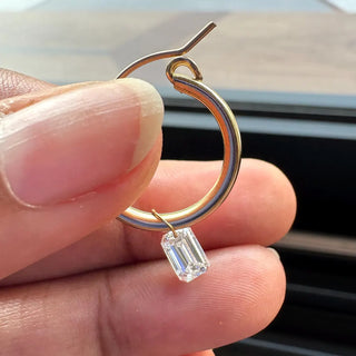14k Gold Drilled Lab Grown Pear Cut Diamond Connectors Loose Floating Diamond Jewelry VVS/EF 3mm To 7mm Drilled Pear