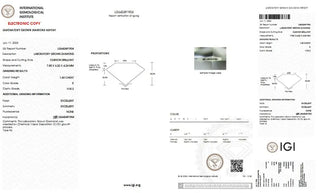 Cushion Cut Lab Grown Diamond - 1.60CTW E/VVS2 (TV498)