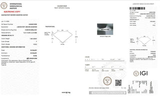 Cushion Cut Lab Grown Diamond - 1.50CTW F/VVS2 (TV576)