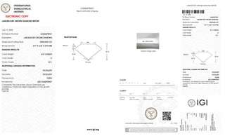 Princess Cut Lab Grown Diamond - 2.01CTW D/VS1 (TV478)