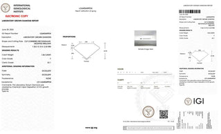 Radiant Cut Lab Grown Diamond - 1.06CTW F/VS1 (TV79)