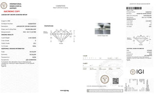 Round Brilliant Cut Lab Grown Diamond - 2.38CTW D/VS2 (VS854)