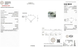 Cushion Cut Lab Grown Diamond - 1.00CTW G/VVS2 (TV757)