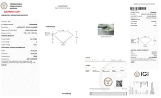 Cushion Cut Lab Grown Diamond - 1.06 Carats E/VVS2 (TV1045)