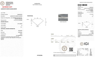 Radiant Cut Lab Grown Diamond - 4.57CTW G/VS1 (TV462)