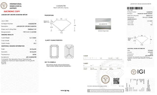 Emerald Cut Lab Grown Diamond - 1.61 Carat E/VS2 (VS679)