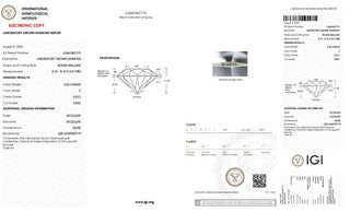 Round Brilliant Cut Lab Grown Diamond - 2.05CTW E/VVS2 (TV1089)