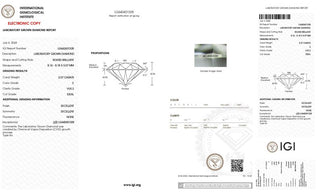 Round Brilliant Cut Lab Grown Diamond - 2.07CTW E/VVS2 (TV340)