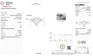 Round Brilliant Cut Lab Grown Diamond - 1.03CTW E/VS1 (TV1086)