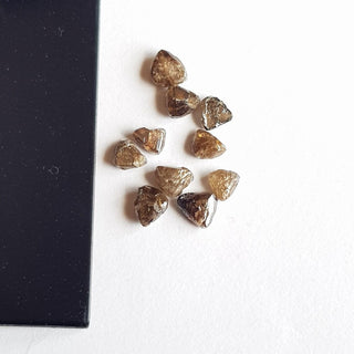 5mm Cognac Champagne Brown Smooth Natural Raw Diamond, Sparkly Clear Rough Diamonds Loose For Jewelry, DDS380/5