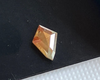 8.1mm/0.62CTW Clear Red/Peach Fancy Shield Shaped Rose Cut Loose Diamond, Faceted Flat Back Natural Red Diamond For Ring, DDS779/10