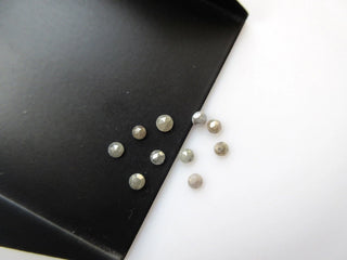 10 Pieces, 1mm/1.25mm/1.5mm/1.75mm/2mm/3mm Gray Rose Cut Diamond Rose Cut Flat Back Cabochon, Grey Rose Cut Diamond Loose, DDS680/39