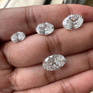 IGI Certified Oval Portuguese Cut Lab Grown Diamond, EF/VS1, D/VVS1, D/VVS2 Loose CVD Diamond, (1.00 - 5.00 Ctw), LG63