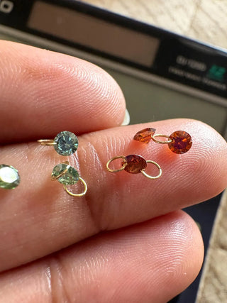 Drilled/Undrilled Green Lab Grown Round Brilliant Cut Diamond Loose 1mm/1.25mm/1.5mm/1.75mm/2mm/2.5mm/3mm/4mm/5mm/6mm CVD Diamond, LG65