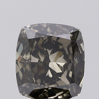 IGI Certified 3.36CTW Cushion Shaped Fancy Deep Grey VS1 Clarity Lab-Grown Diamond - Perfect for Engagement Rings, Ready to Ship, LG96