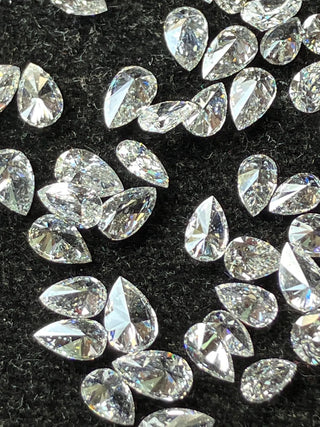 3mm to 7mm/0.10 To 0.75 Carat Lab Grown Pear Cut Diamond Loose VS/EF Pear Brilliant Cut CVD Diamond For Jewelry