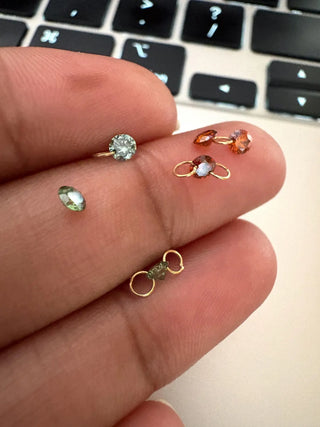 Drilled/Undrilled Green Lab Grown Round Brilliant Cut Diamond Loose 1mm/1.25mm/1.5mm/1.75mm/2mm/2.5mm/3mm/4mm/5mm/6mm CVD Diamond, LG65