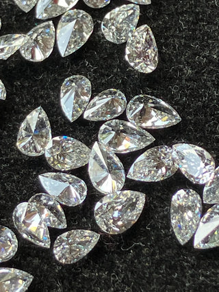 3mm to 7mm/0.10 To 0.75 Carat Lab Grown Pear Cut Diamond Loose VS/EF Pear Brilliant Cut CVD Diamond For Jewelry