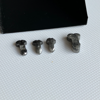 1 Piece 7mm/9mm Salt And Pepper Dick/Penis/Phallus/Willy Shaped Natural Diamond Rose Cut Cabochon Faceted Flat Back Diamond, DDS790/13