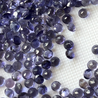 20 Pieces 3mm Each Natural Blue Iolite Round Shaped Faceted Blue Color Loose Gemstones BB101