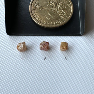 1 Piece 4mm to 4.5mm Box Shaped Rare Unique Natural Red Brown Diamond Cube, Earth Mined Red Raw Rough Uncut Diamond Cubes, DDS769/7