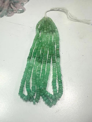 5.5-6mm Faceted Chrysoprase Shaded Rondelles Beads, Natural Chrysoprase Excellent Quality Rondelles, 15 Inch Strand, GDS539