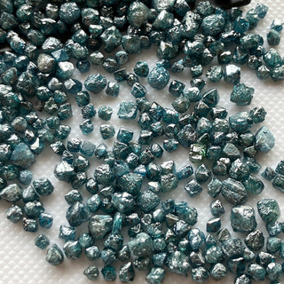 10 Pieces 2mm To 3mm Blue Natural Raw Diamond Octahedron Crystals Earth Mined Sparkly Rough Loose Diamonds, DDS700/20