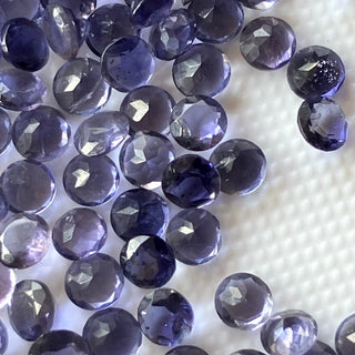 20 Pieces 3mm Each Natural Blue Iolite Round Shaped Faceted Blue Color Loose Gemstones BB101