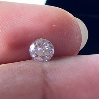 0.40CTW/4.7mm Natural Pink Round Brilliant Cut Diamond Loose, Faceted Natural Pink Diamond For Jewelry, DDS707/5