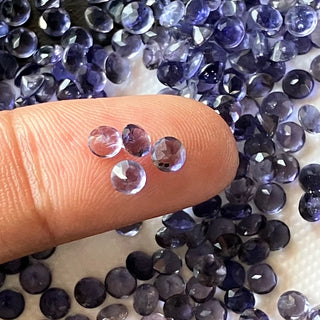 20 Pieces 3mm Each Natural Blue Iolite Round Shaped Faceted Blue Color Loose Gemstones BB101