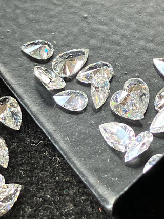 3mm to 7mm/0.10 To 0.75 Carat Lab Grown Pear Cut Diamond Loose VS/EF Pear Brilliant Cut CVD Diamond For Jewelry