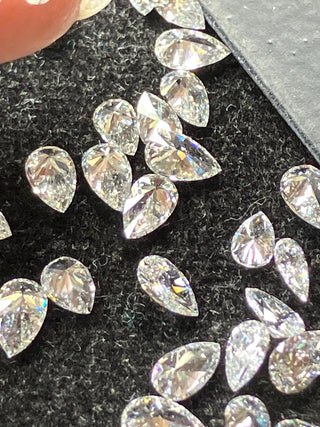 3mm to 7mm/0.10 To 0.75 Carat Lab Grown Pear Cut Diamond Loose VS/EF Pear Brilliant Cut CVD Diamond For Jewelry