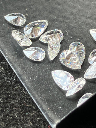 3mm to 7mm/0.10 To 0.75 Carat Lab Grown Pear Cut Diamond Loose VS/EF Pear Brilliant Cut CVD Diamond For Jewelry