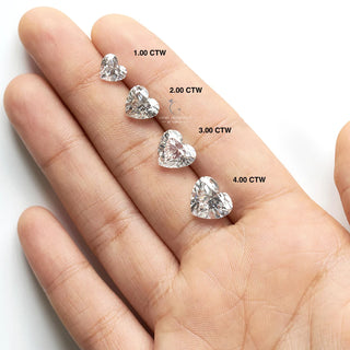 IGI Certified 1.00 Ctw To 10.00 Ctw EF/VS1 Heart Shape Lab Grown Diamond Loose For Rings Earrings Pendants, CVD Diamond, LG6