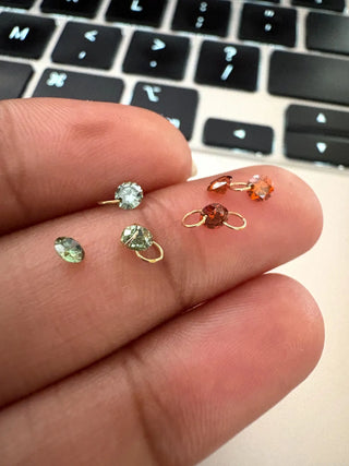 Drilled/Undrilled Green Lab Grown Round Brilliant Cut Diamond Loose 1mm/1.25mm/1.5mm/1.75mm/2mm/2.5mm/3mm/4mm/5mm/6mm CVD Diamond, LG65